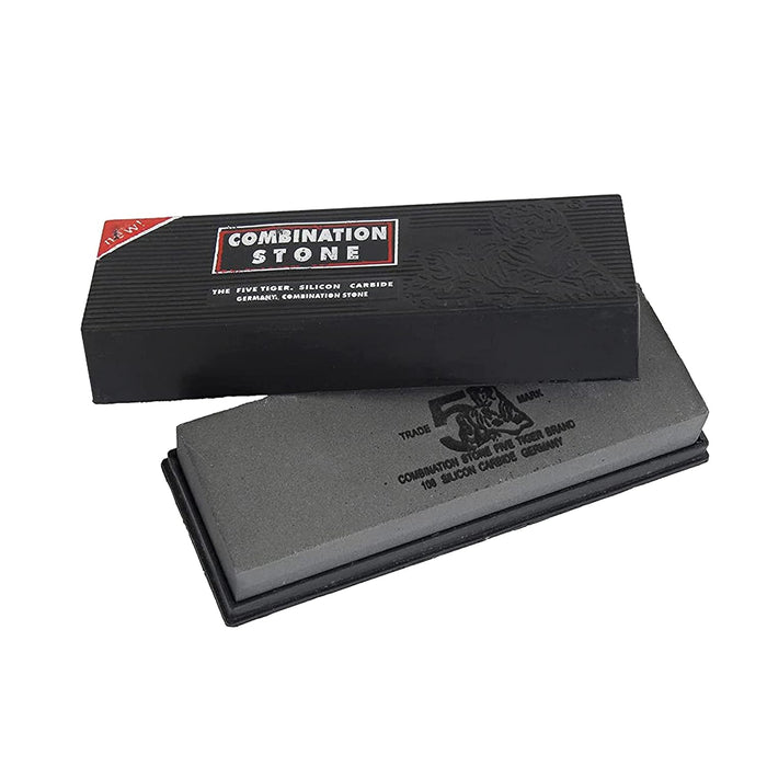 0424 Silicon Carbide German Combination Stone, Dual Sided Stone for Knife and Tools Sharpening with Safety Case