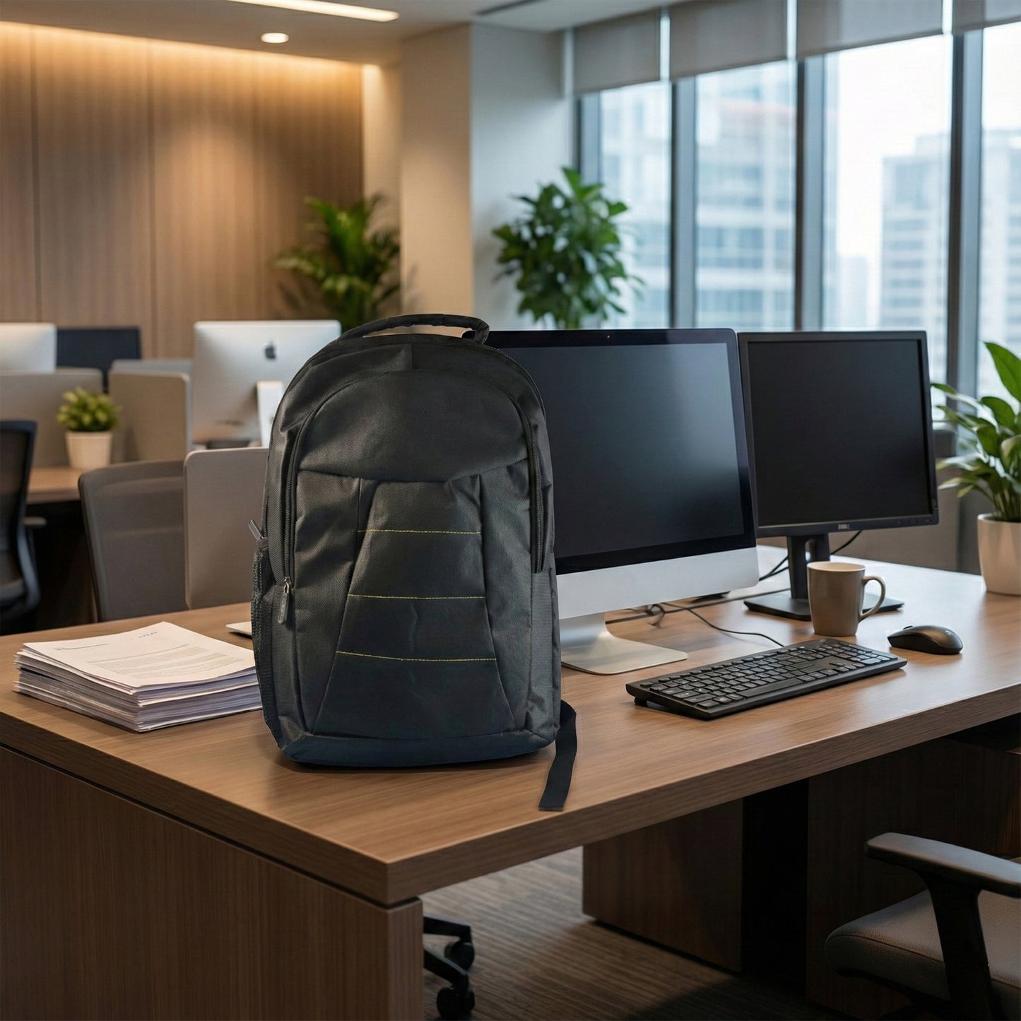 लैपटॉप बैग एडजस्टेबल शोल्डर स्ट्रैप और स्टोरेज पॉकेट के साथ, हल्का, जल प्रतिरोधी, यात्रा के अनुकूल बैग