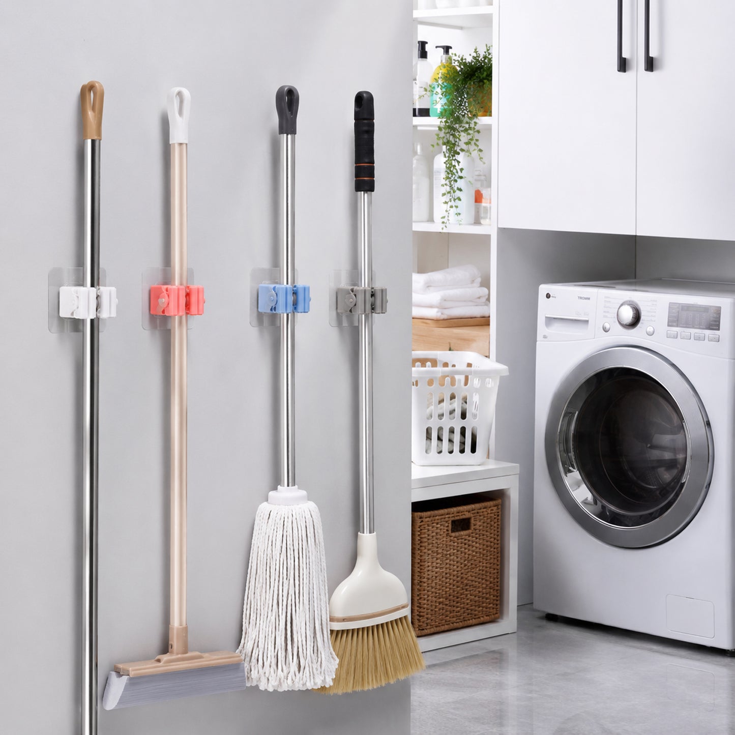 Broom holder cleaning tools organize