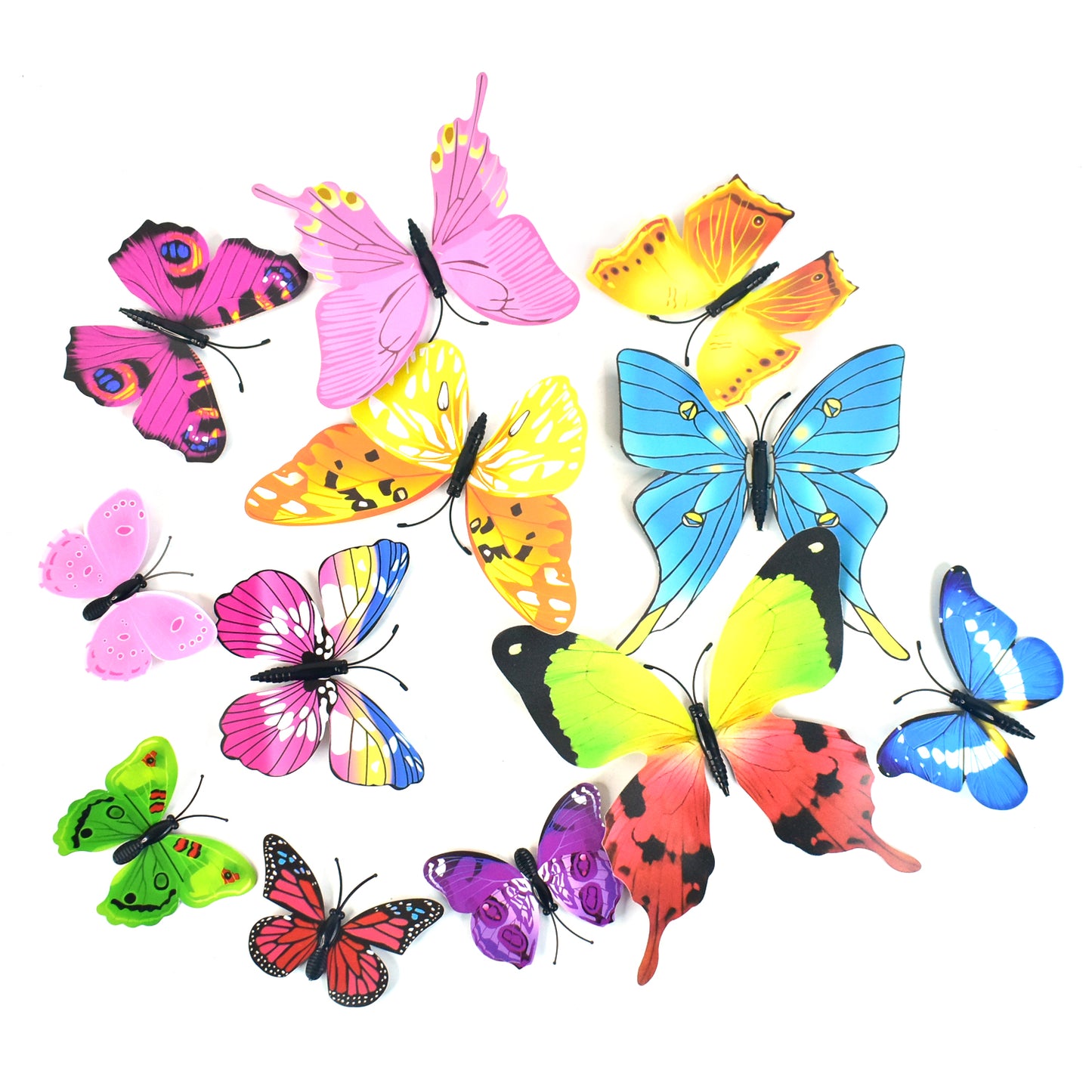 Decorative Colorful Butterfly Wall Stickers (12 Pc / Set)