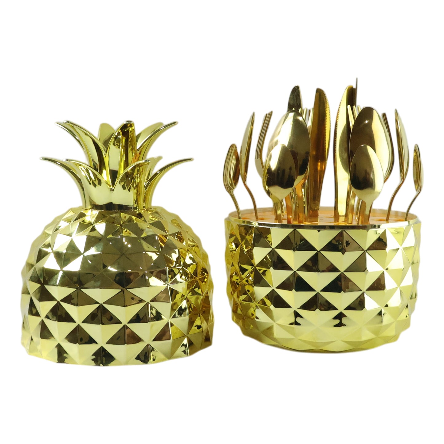Close-up of cutlery organizer pineapple stand