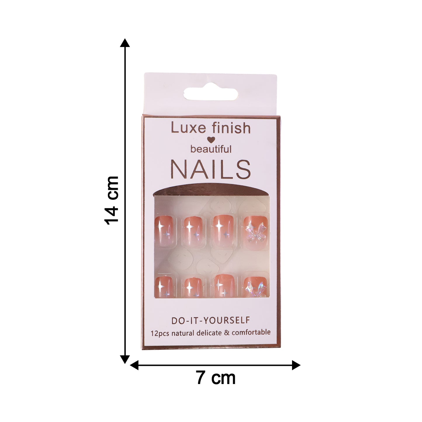 Artificial False Nail Set with Mix Design fake nails - (1 Set)