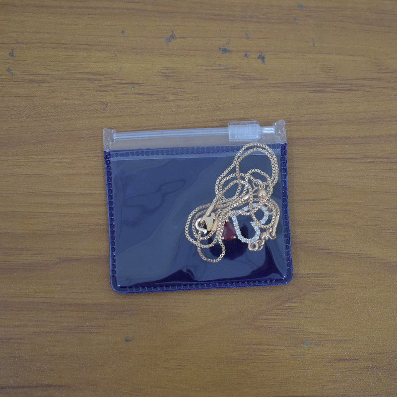 Gold-Plated Heart Pendant Necklace with Red Crystal Drop for Women