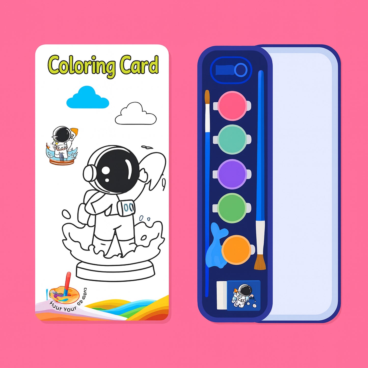 Space Theme Kids Stationery Gift (1 Set)