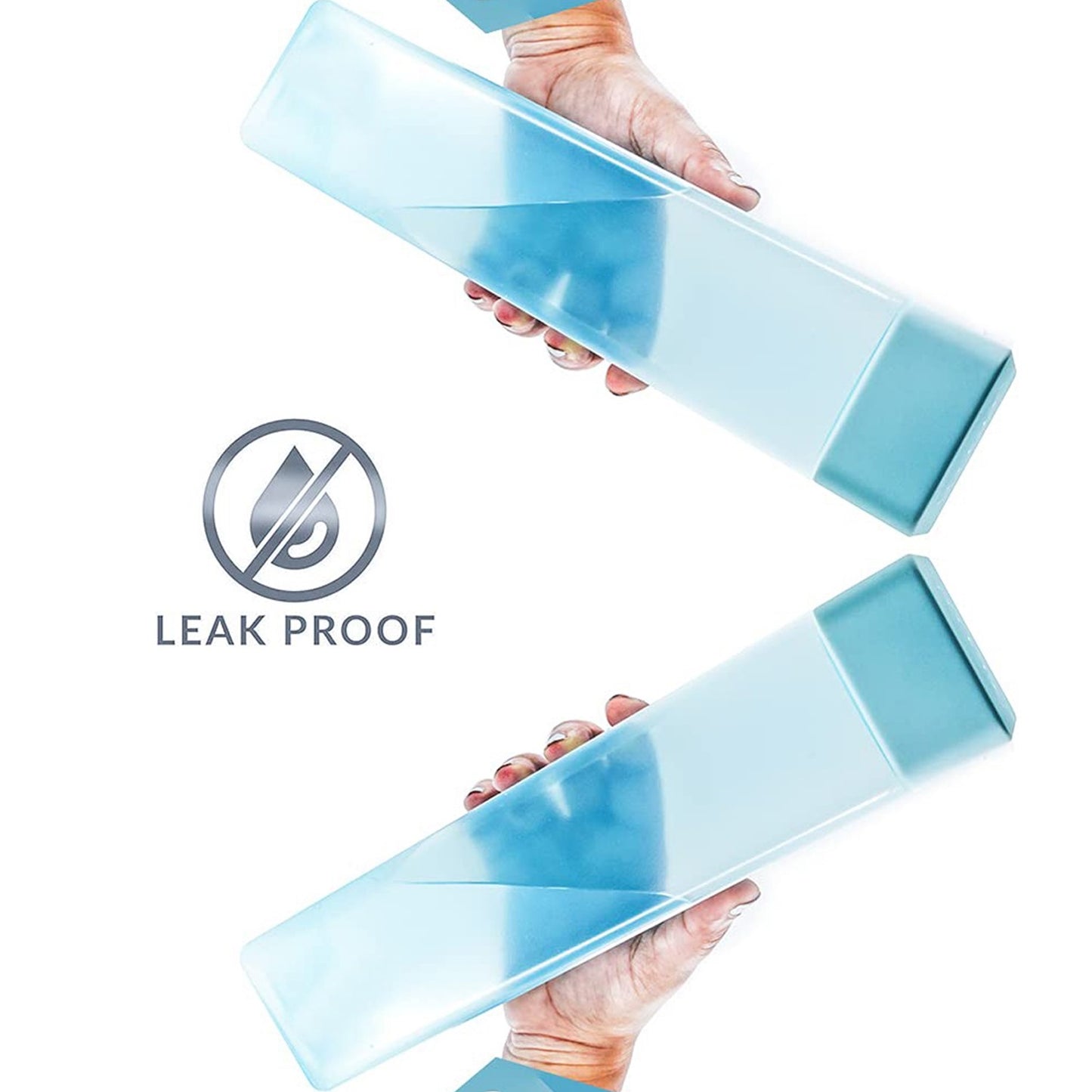 बड़ी क्षमता वाली प्लास्टिक की पानी की बोतल | 6 का सेट | ऑफिस की बोतल | जिम की बोतल | घर | रसोई | लीकप्रूफ और BPA मुक्त पेय की बोतल | स्क्वायर वाटर ड्रिंक जूस बोतल चौड़े मुंह वाली BPA मुक्त लीक-फ्री हल्की (6 पीस सेट)