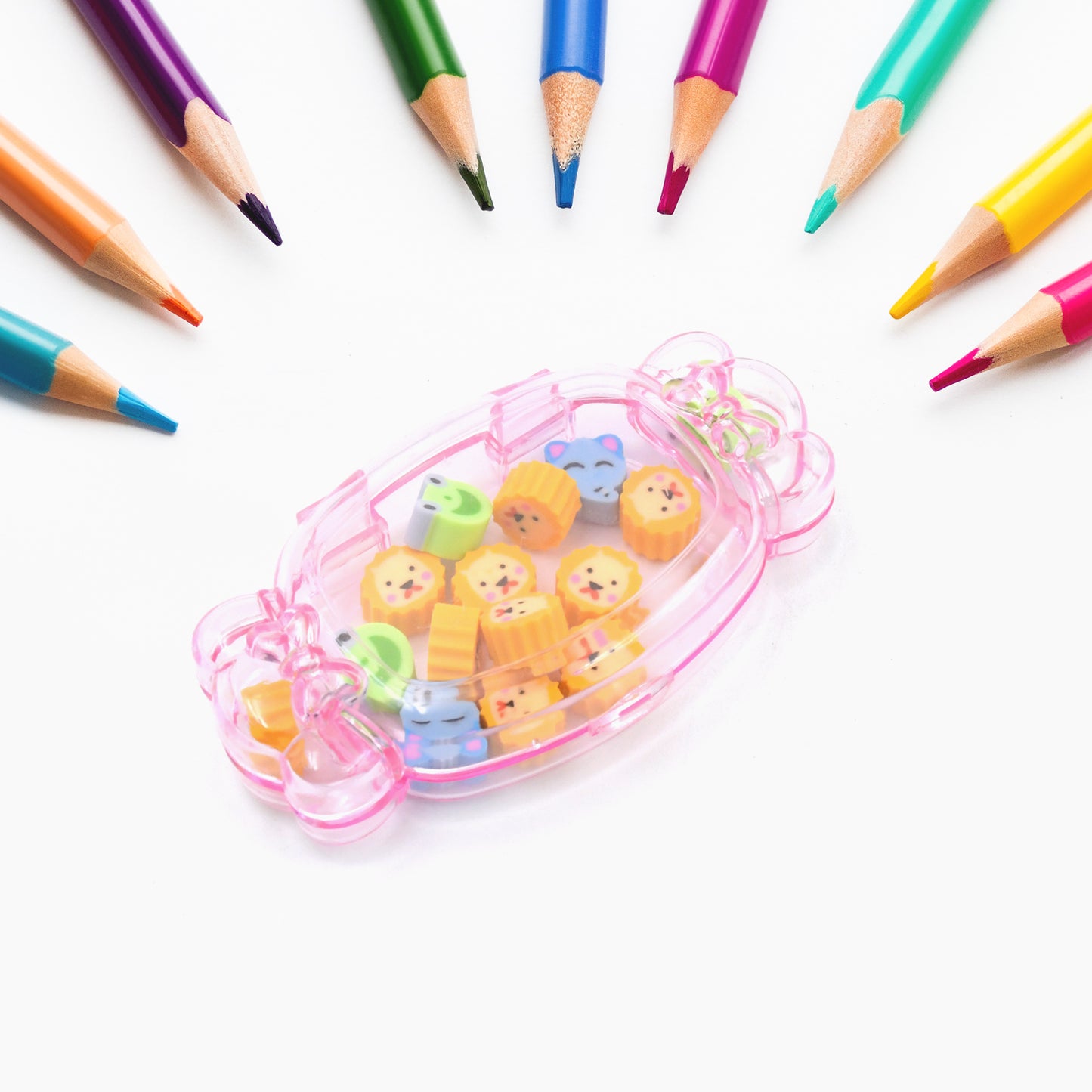 Cute School Eraser Set 15 Pc Multi Design Rubber Erasers