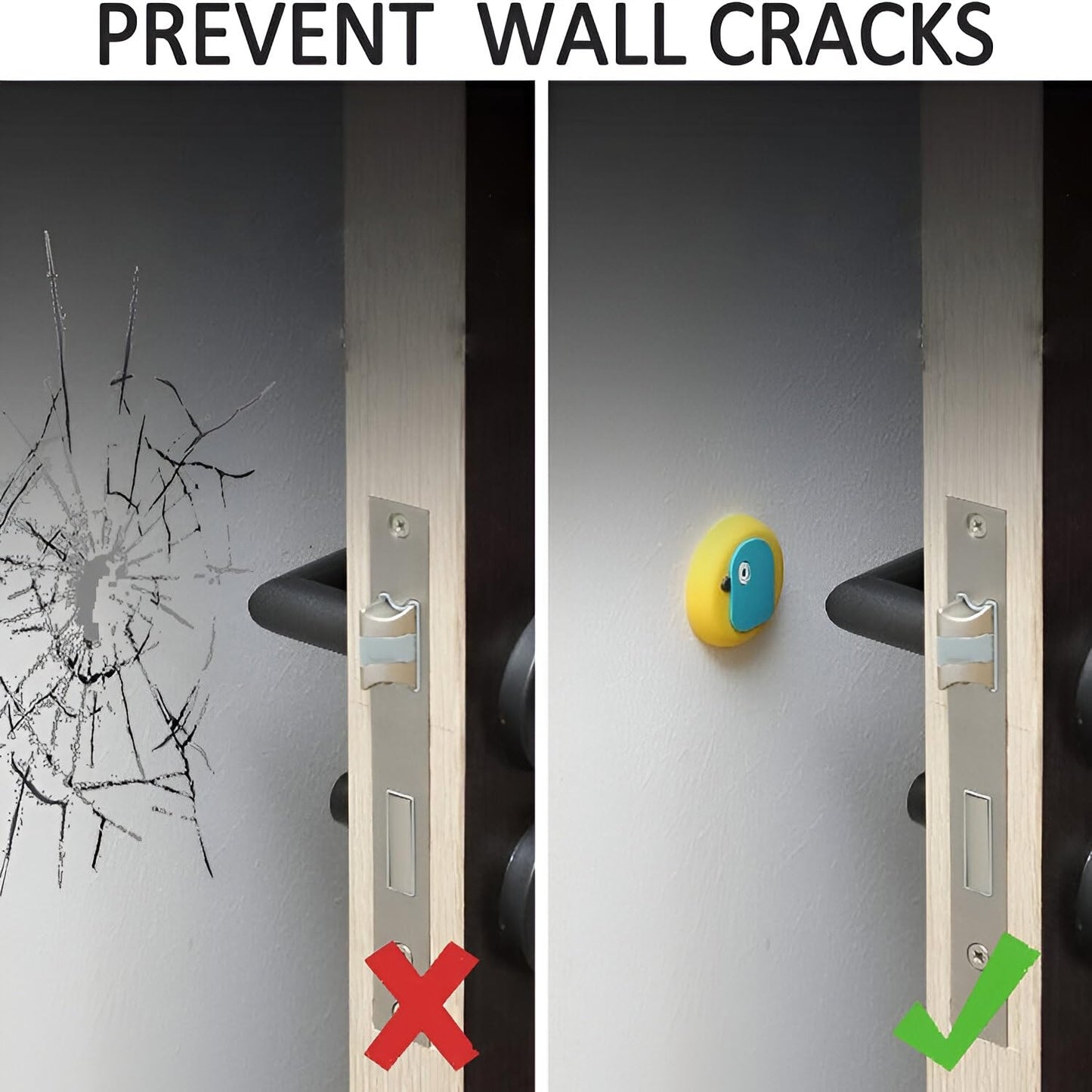 Cute Cartoon & Fruit Design Wall Door Stopper Bumper (1 Pc, Mix Design)