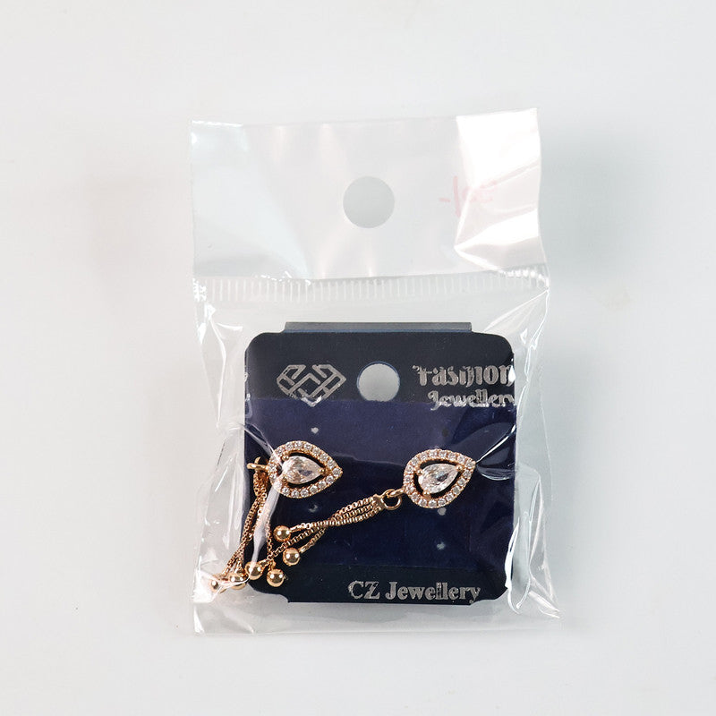 Stylish Teardrop CZ Stone Dangle Earrings for Women