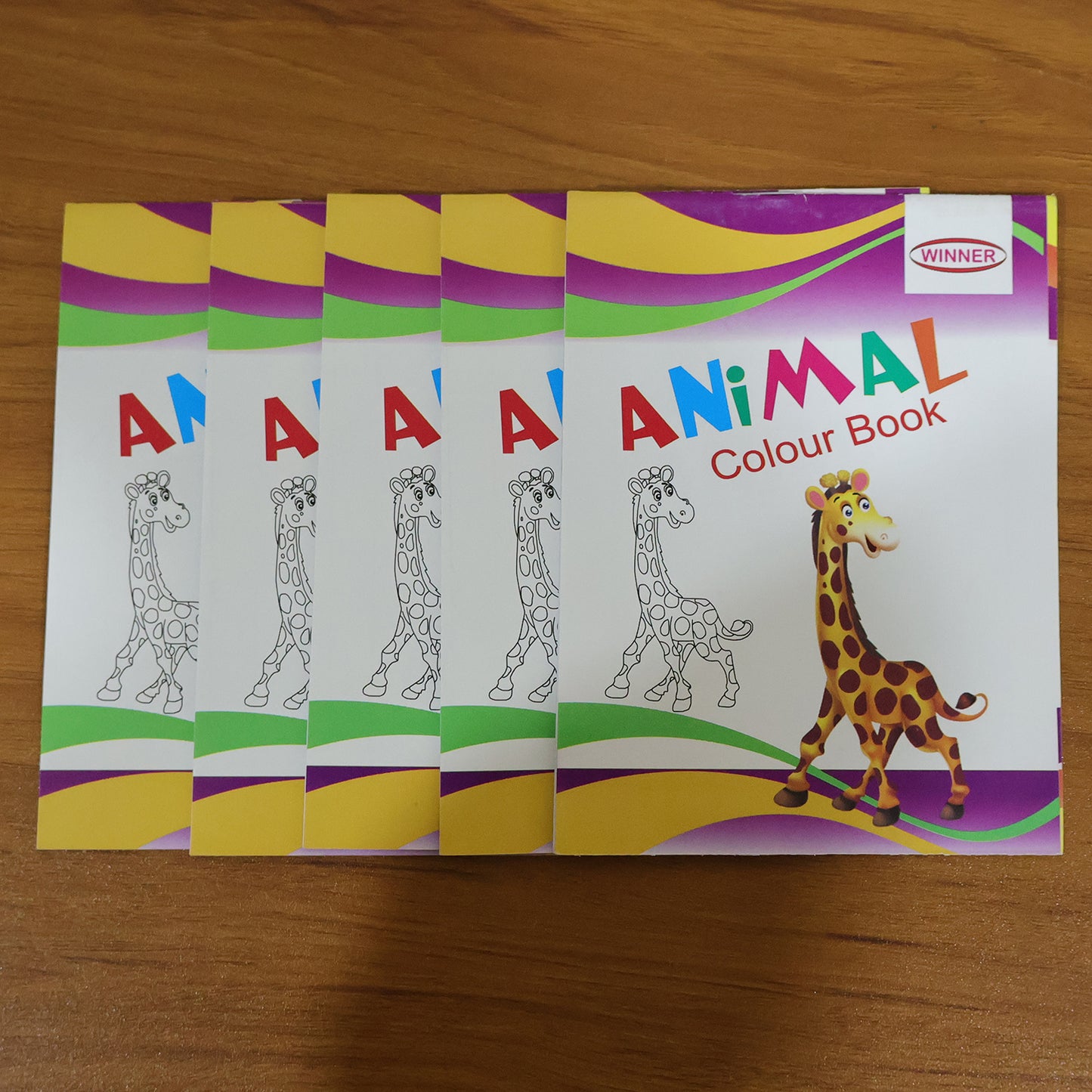 Kids Animal Theme Colouring Book Set ( 5 Pc / Mix Color Books)