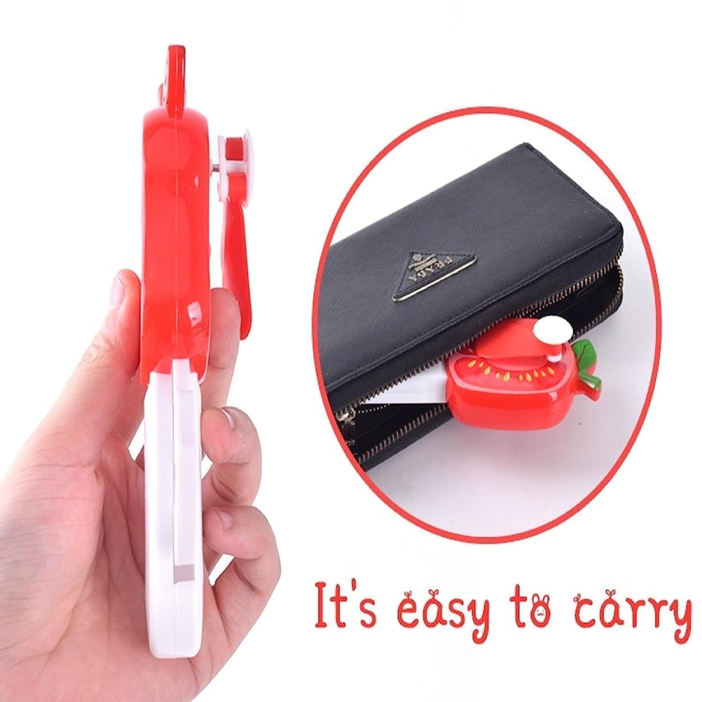 Mini Hand Pressure Fruit-Shaped Fan for Kids (1 Pc / Mix Design)