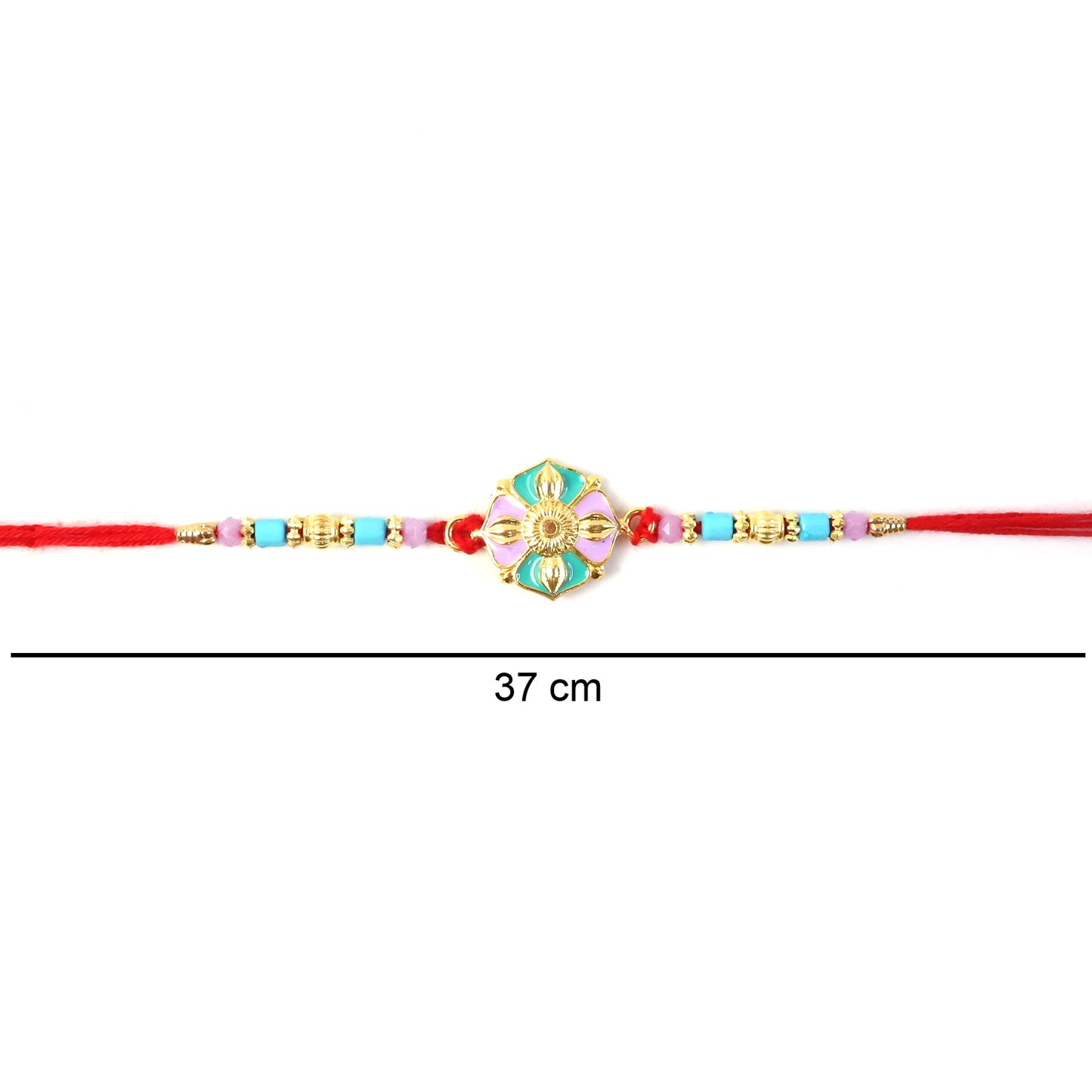 Festive Flower Motif Rakhi with bead detailing