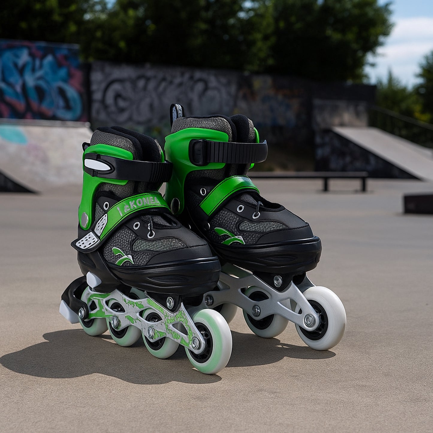 Professional Adjustable Inline Skates for Kids and Adults (Large / 1 Pair)