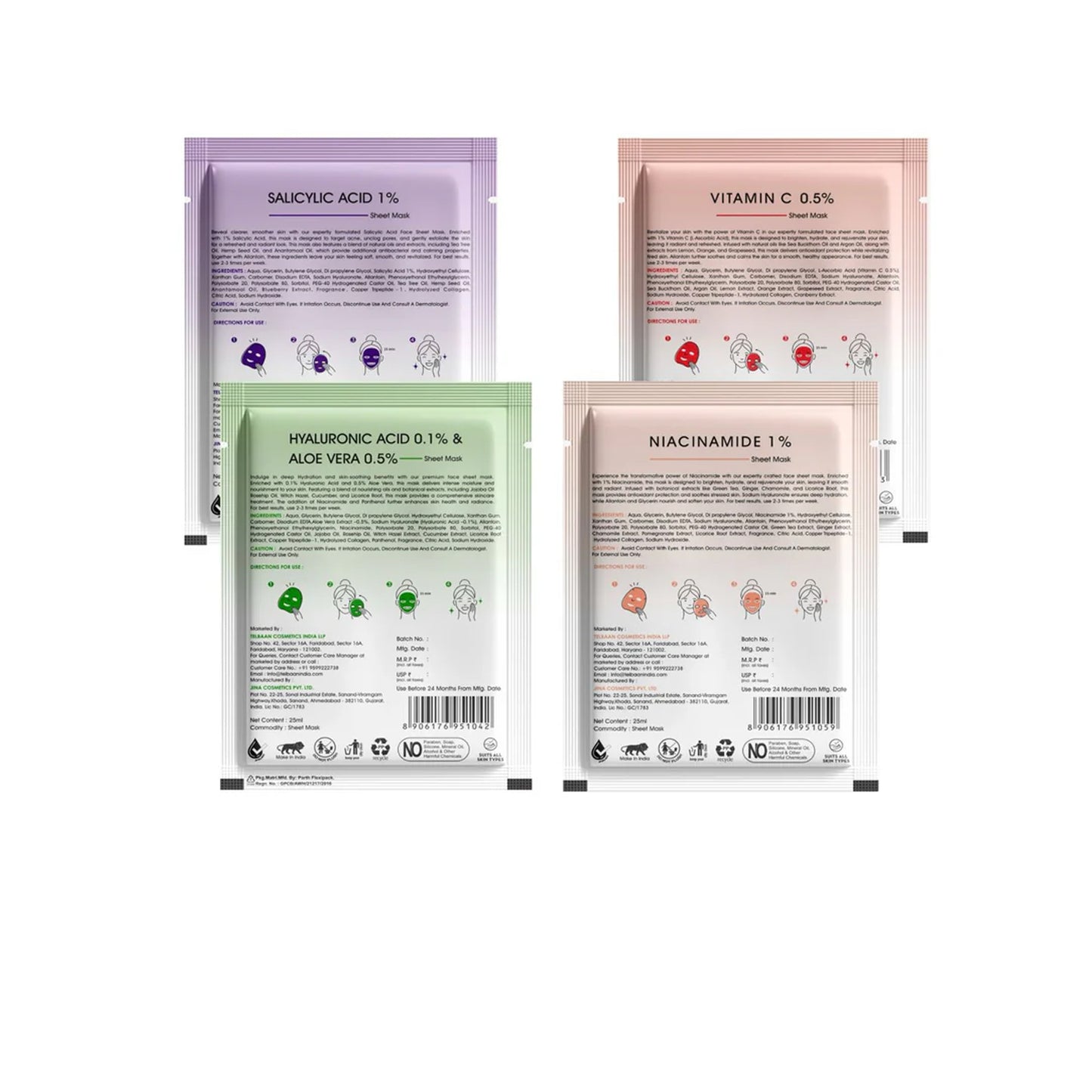 In'lief Hydrating & Brightening Sheet Face Mask (1 Pc, Assorted)