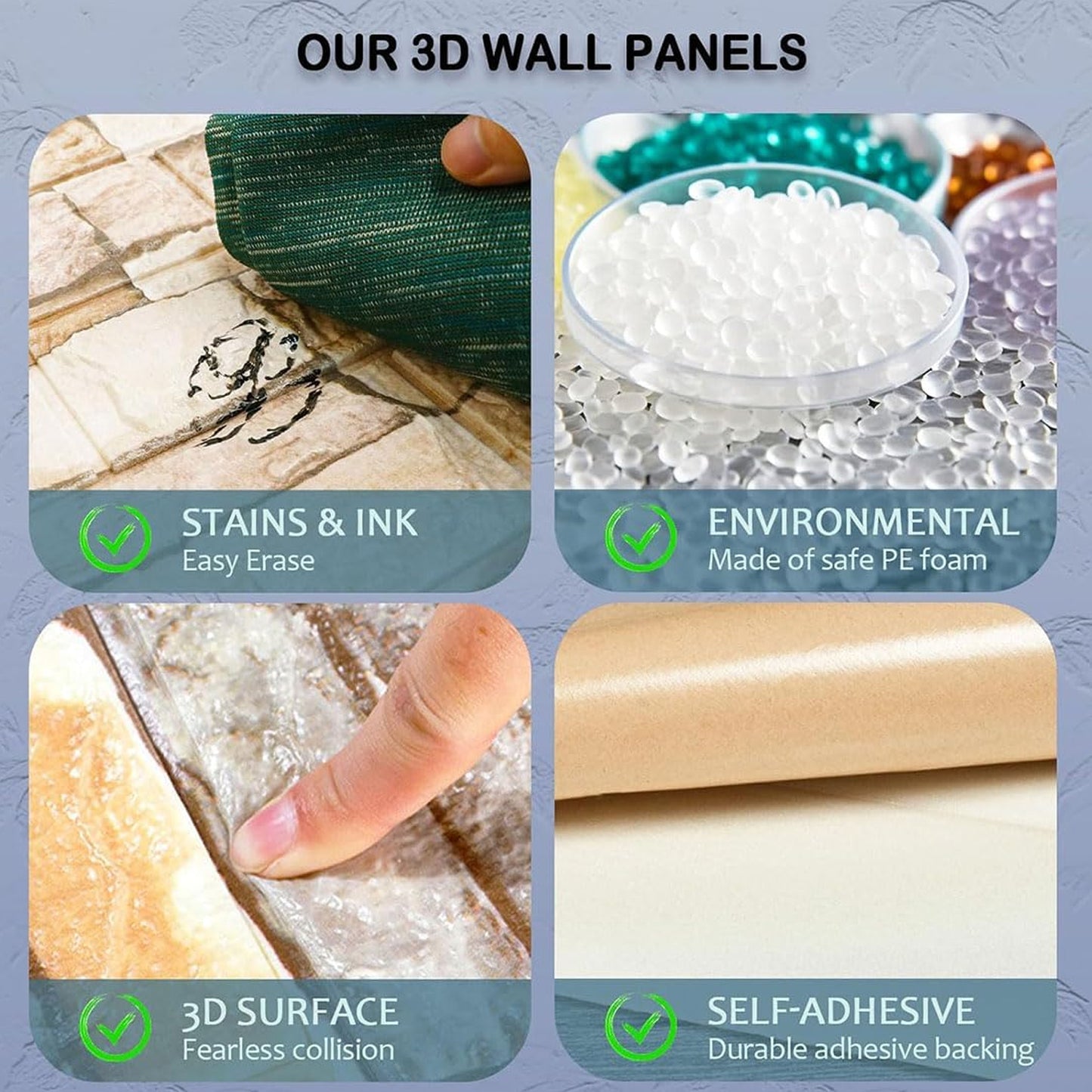 Wallpaper 3D Foam Wallpaper Sticker Panels (78 x 70 Cm / 1 Pc)