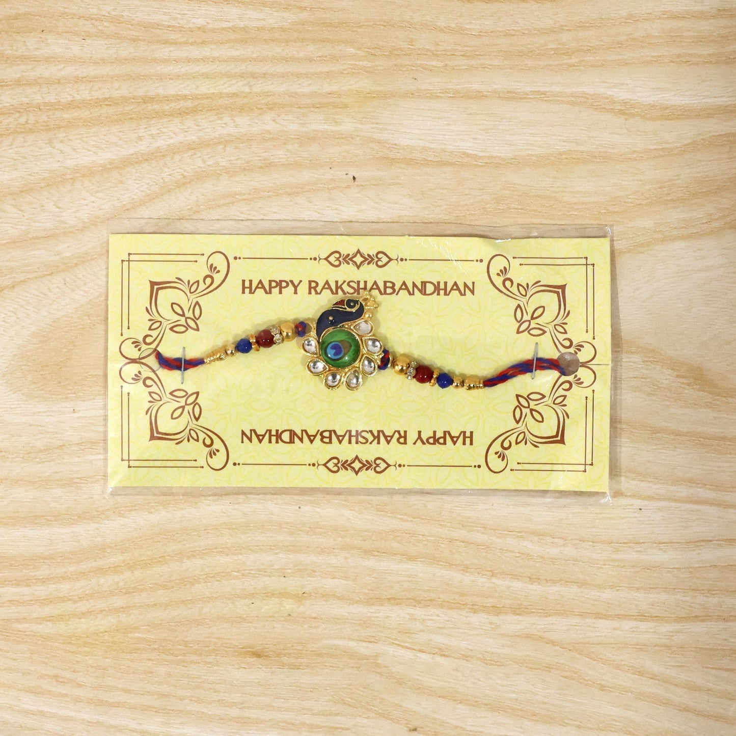 Peacock Feather Rakhi Lightweight Festive Charm (10pcs)
