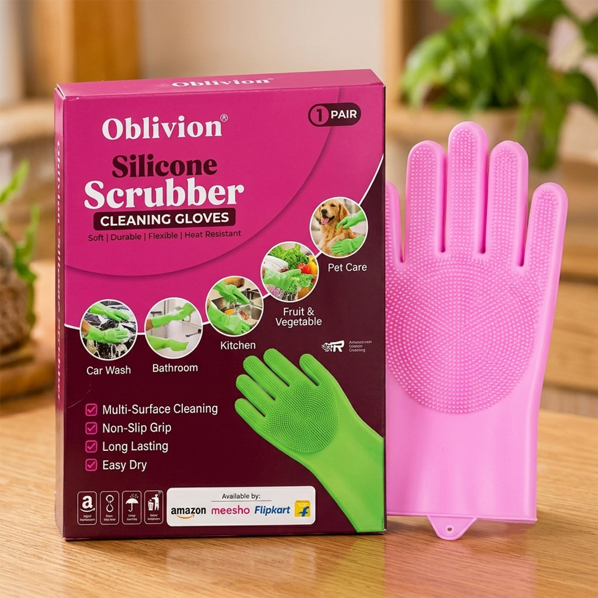 Silicone Cleaning Gloves - photo 2