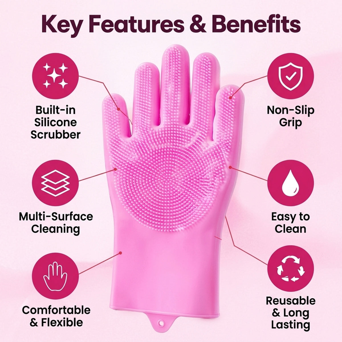 Silicone Cleaning Gloves - photo 4