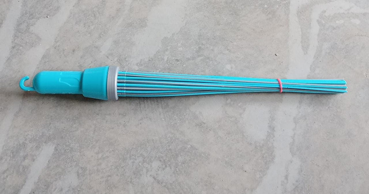 Plastic Hard Bristle Broom for Wet & Dry Bathroom Scrubbing