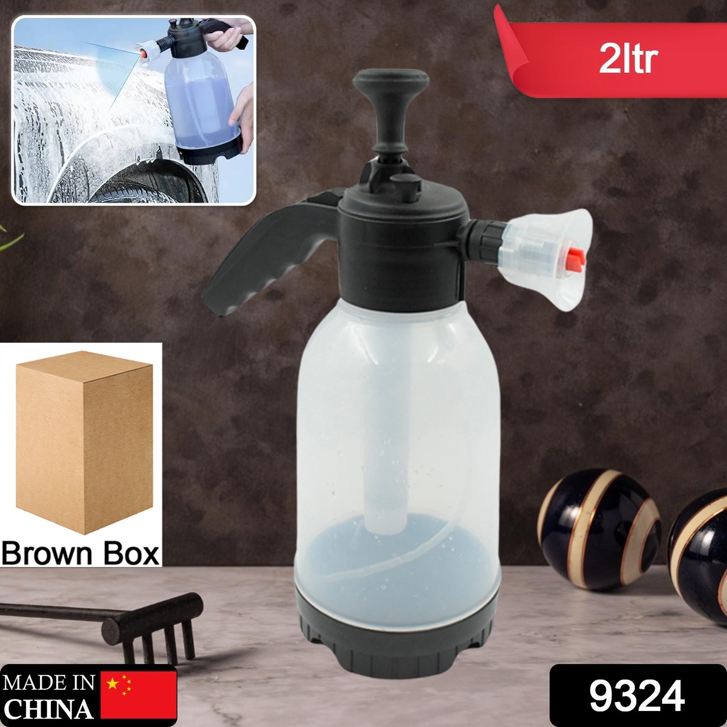प्रेशर स्प्रेयर 2 लीटर गार्डन स्प्रेयर हैंड पंप स्प्रेयर फोम स्प्रेयर पानी की बोतल इनडोर पौधों की सफाई आउटडोर गार्डन के लिए (2 लीटर)