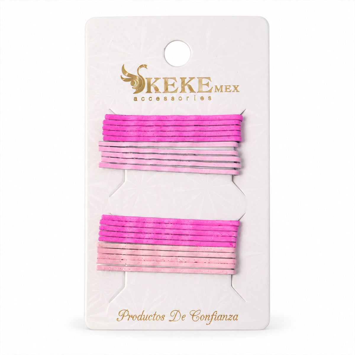Pink Ombre Metal Bobby Pins Set for Girls and Kids (20 Pc)