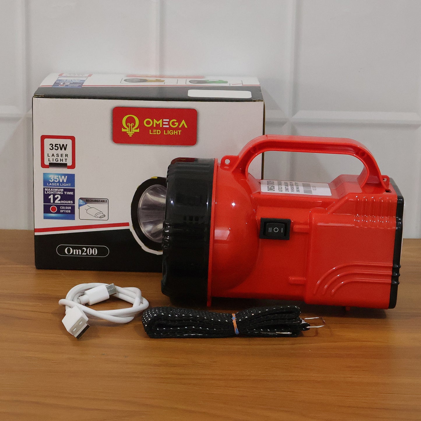 OMEGA 35W High Power Rechargeable LED Emergency Laser Light (1 Pc, 35W)