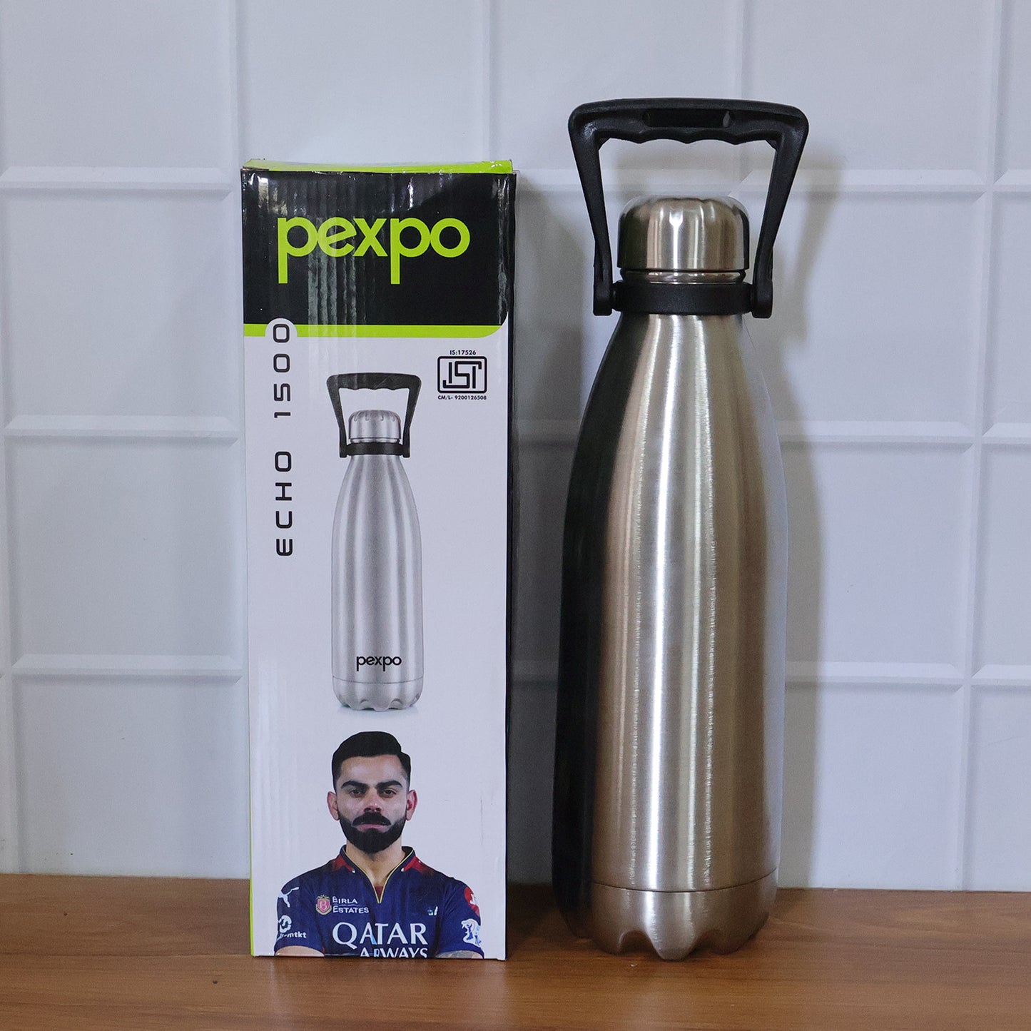 Pexpo Echo Vacuum Insulated Hot & Cold Stainless Steel Water Bottle 1500 ML