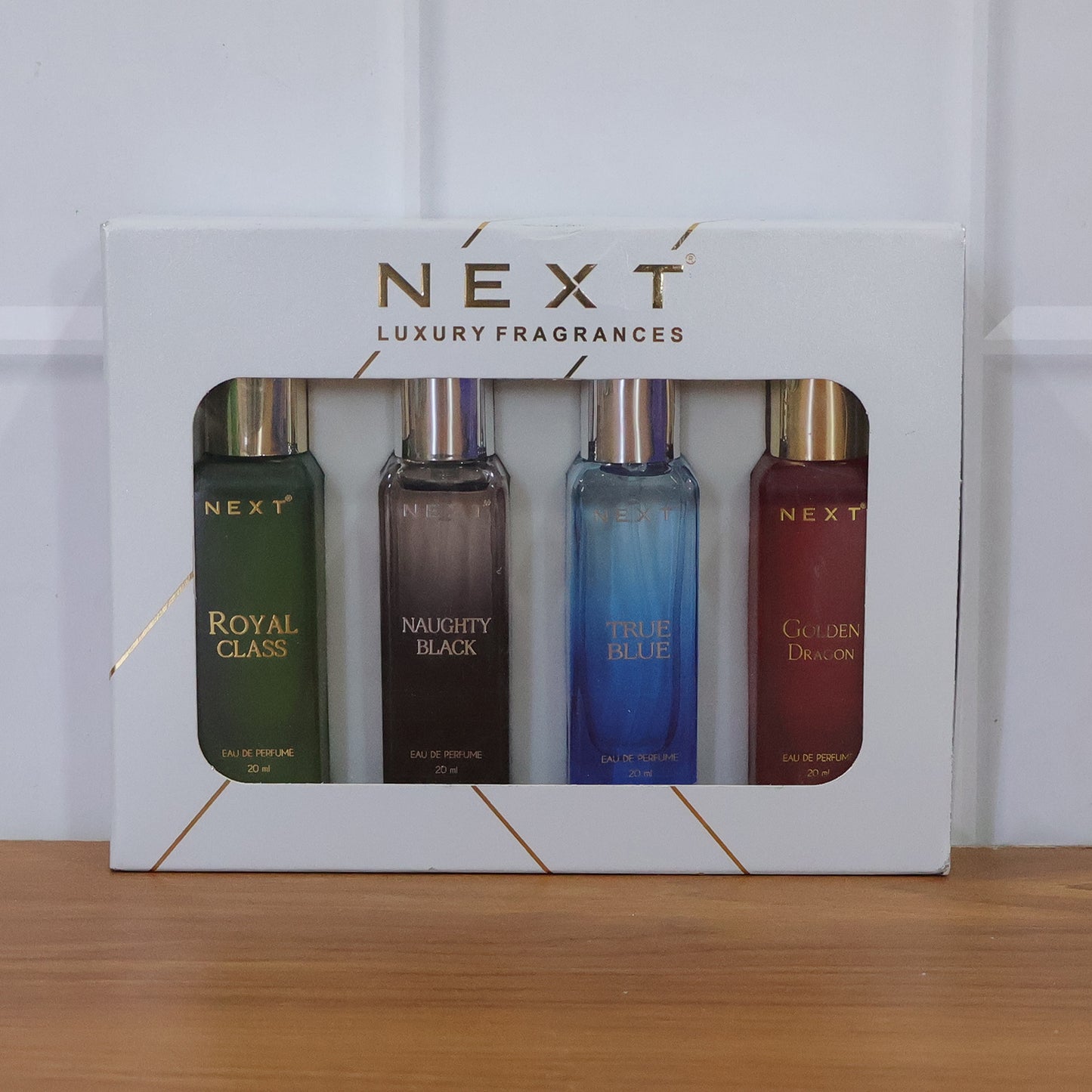 premium perfume gift pack with four mini bottles