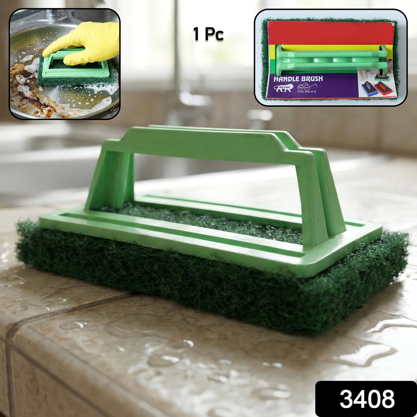 Tile cleaning multipurpose scrubber Brush with handle