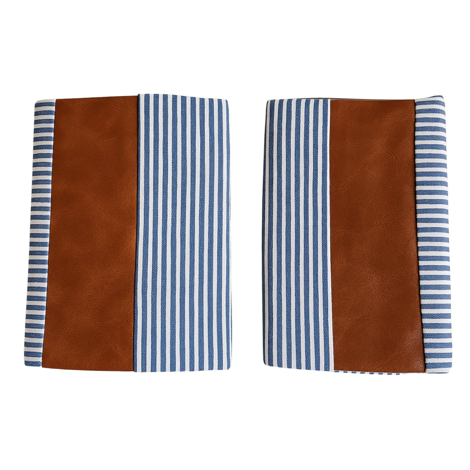 Pillow Covers, leather & cotton Cushion Covers (20 × 20 Inch / 1 Pair / 2 Pc)