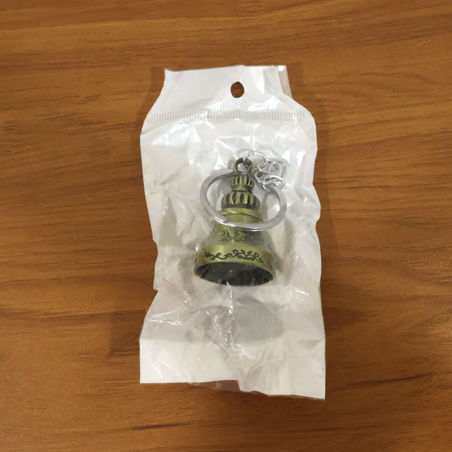 Metal Small Temple Bell Keychain, Motorcycle Bell Keychain (1 Pc / Mix Color)