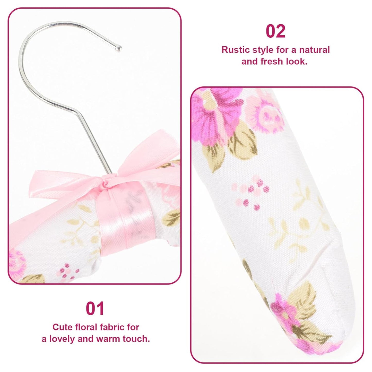 Premium Padded Floral Clothes Hanger (1 Pc)