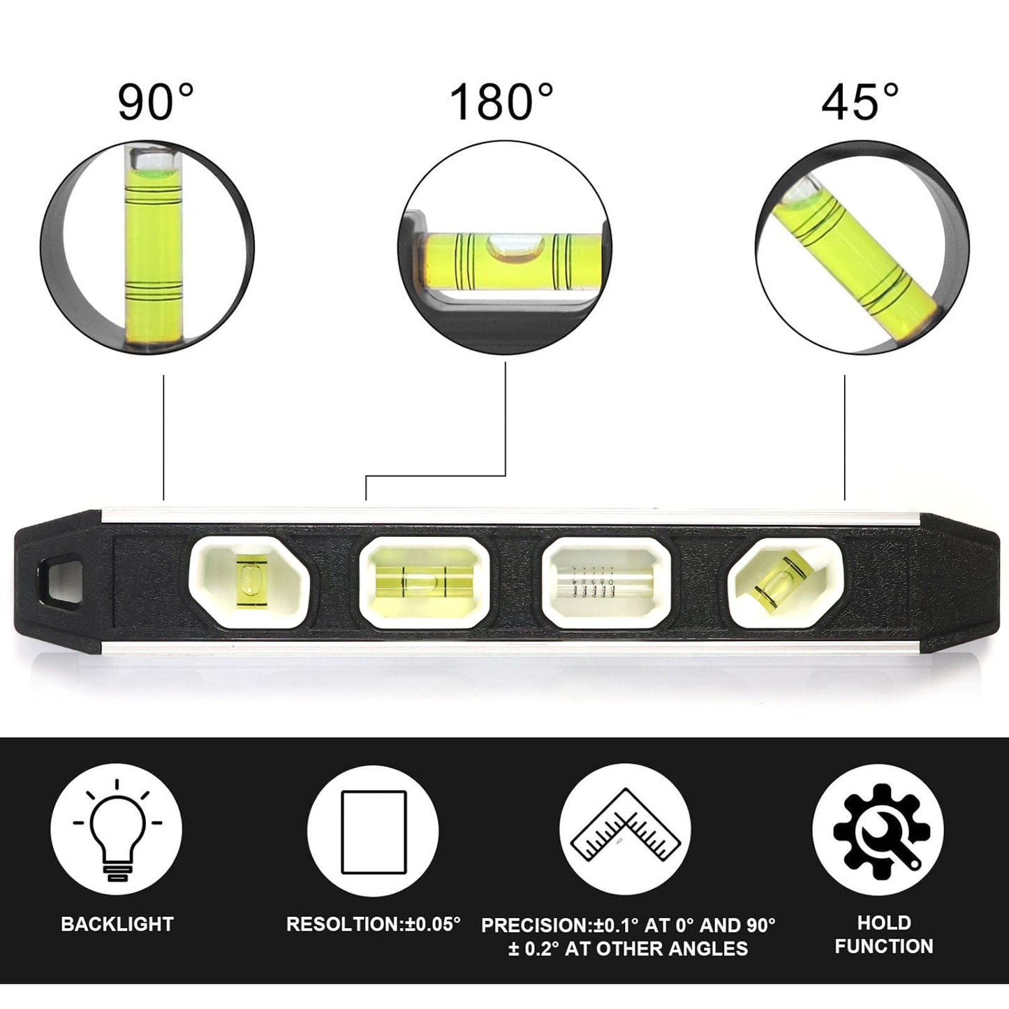 Professional Aluminum Spirit Level Measuring Tool (B Grade / 1 Pc)