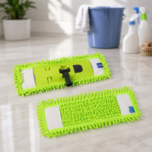 Microfiber Mop with Extendable Handle for Home & Office Cleaning (Pipe Not Inluded)