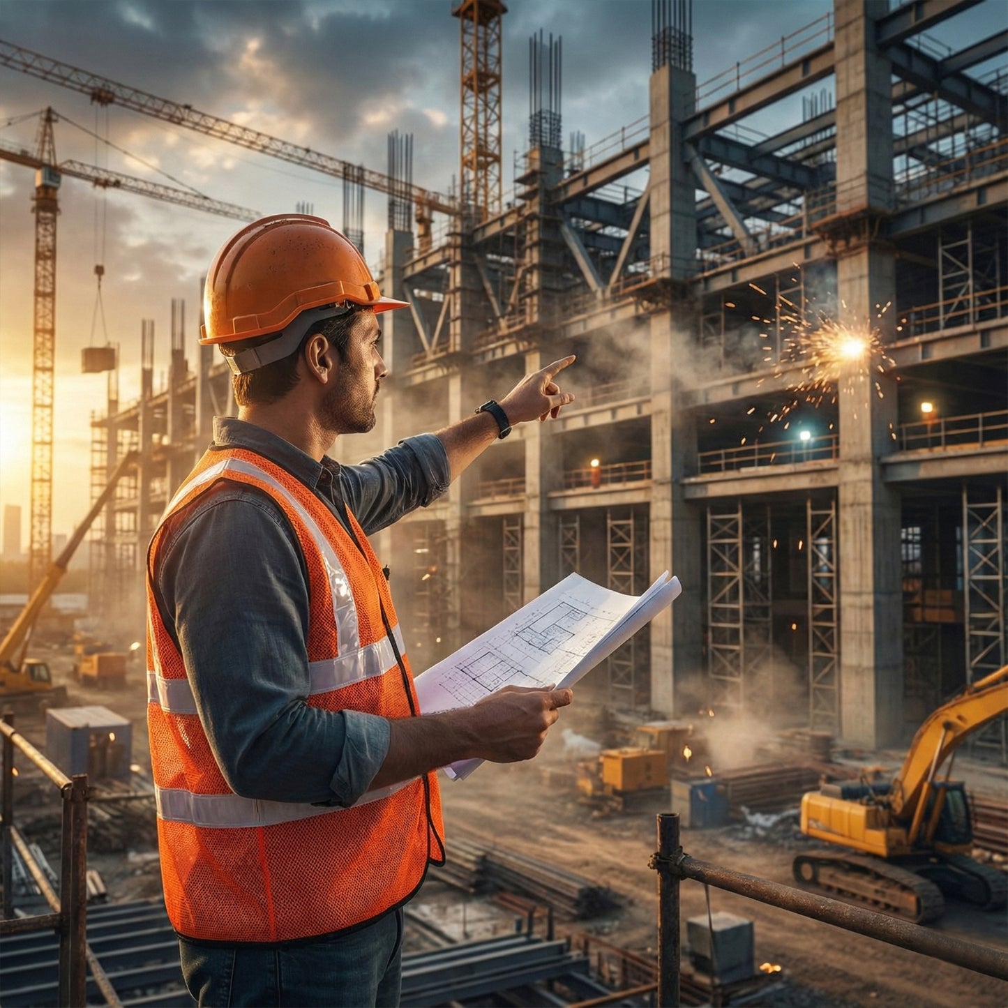 Orange Safety Jacket For Having protection against accidents usually