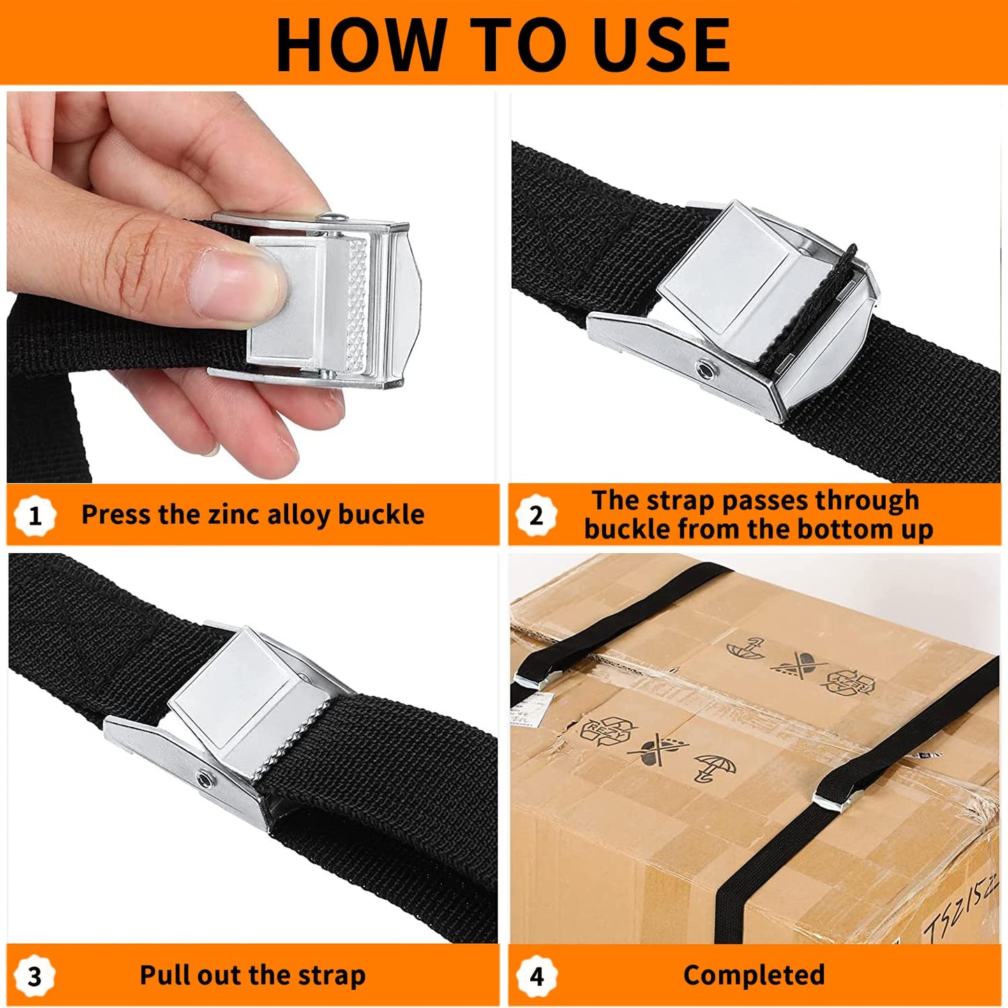 Heavy-Duty Luggage Tie Down Strap Set – (2 Pc / 75 cm)
