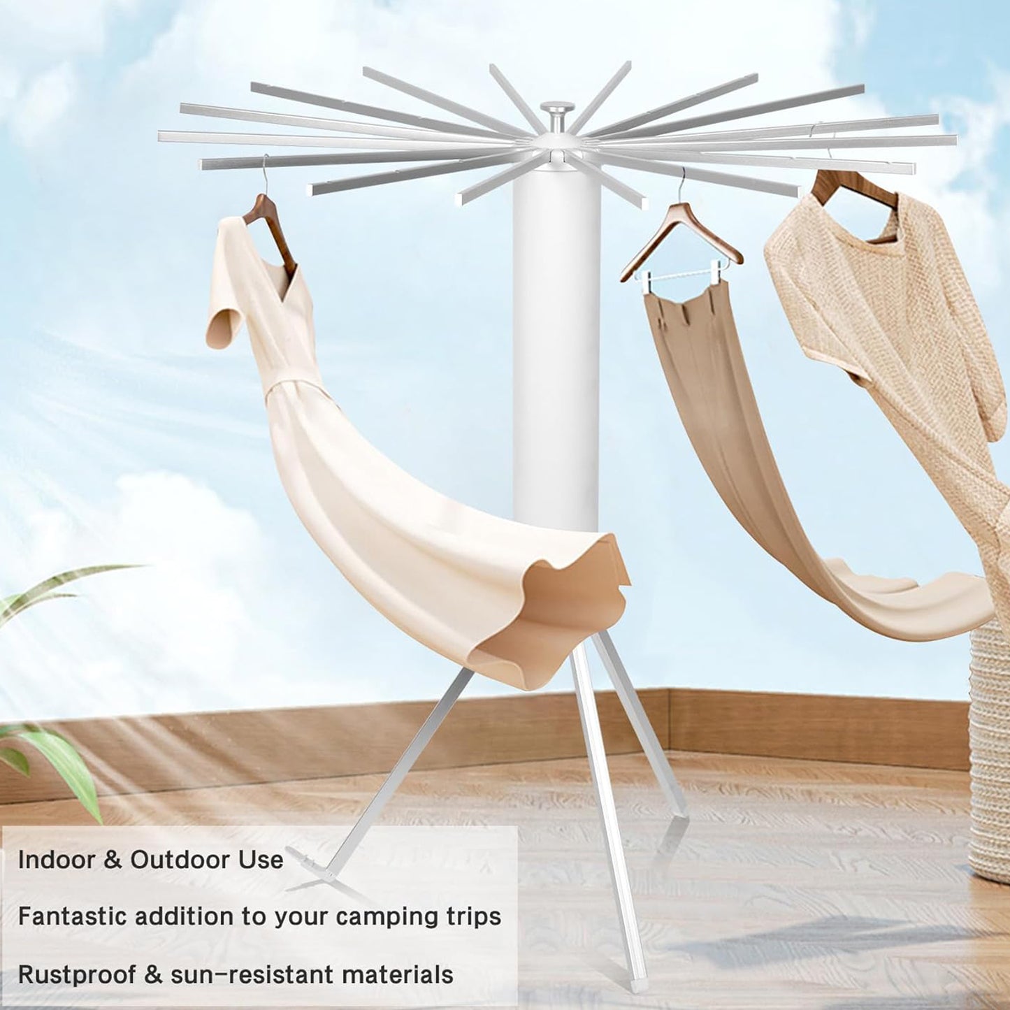 Foldable octopus drying rack compact storage