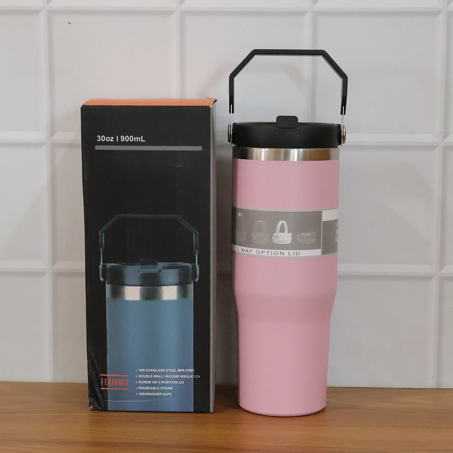 Customize Premium Stainless Steel Insulated Travel Tumbler 900 ML (1 Pc)