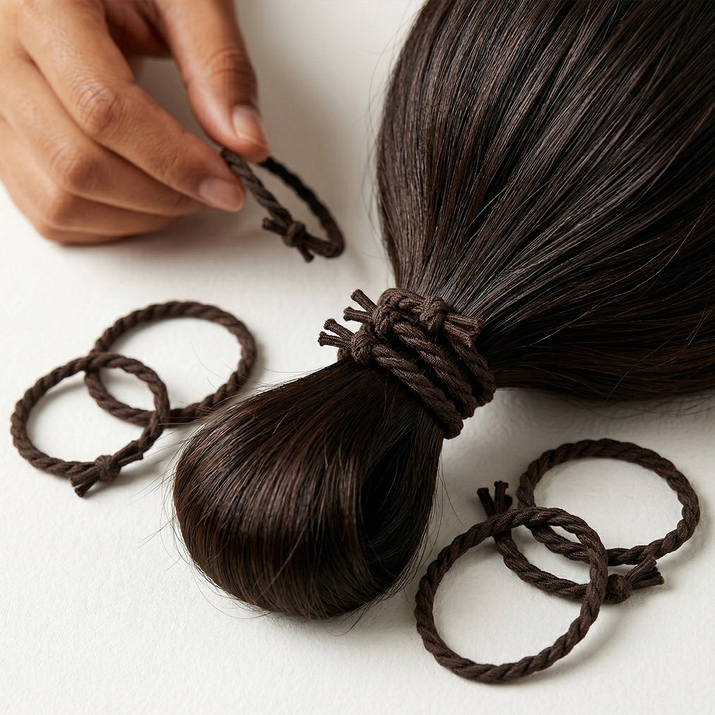 Braided Elastic Hair Bands Set (1 Set)