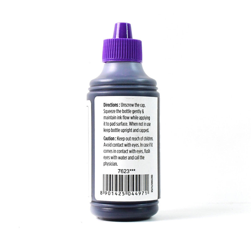 Camlin Rubber Stamp Ink – Violet Colour, 100 ml Long-Lasting Quick-Drying Ink for Office and Professional Use