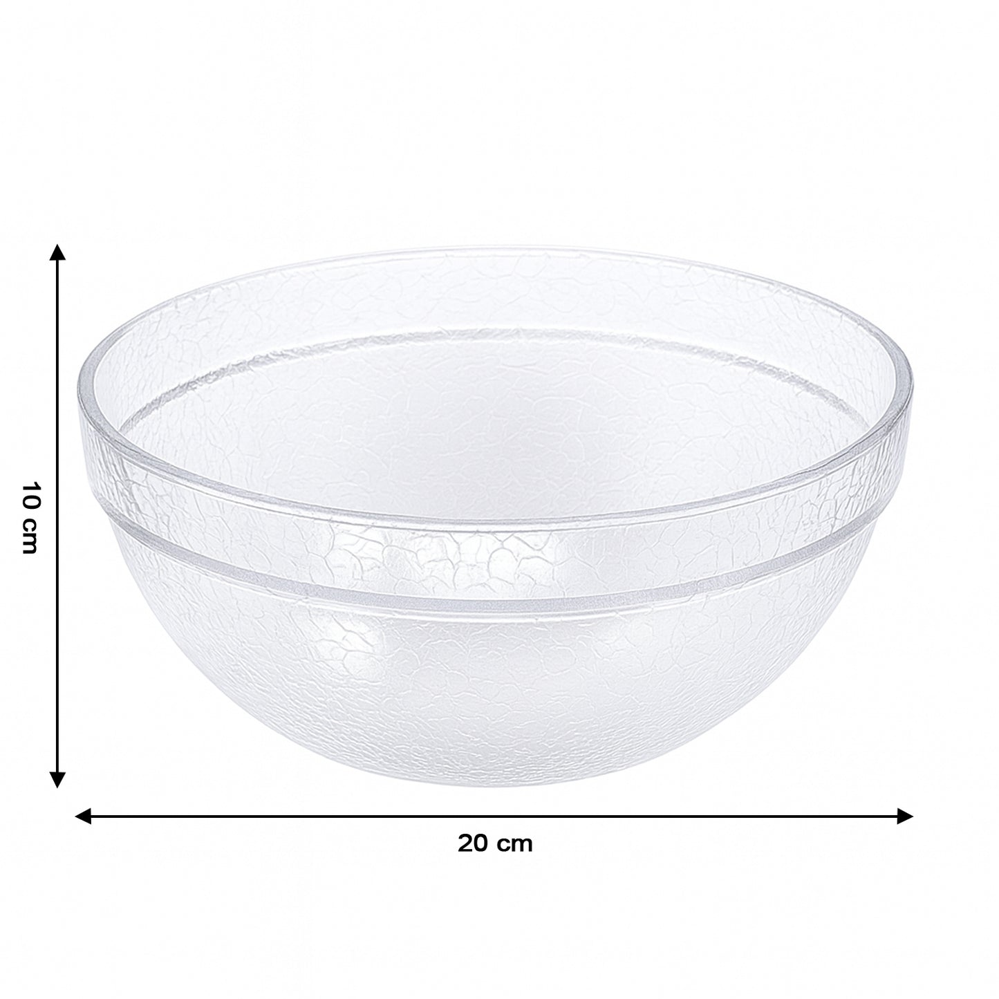 Transparent Idli Mixing & Serving Bowl | Textured Plastic Kitchen Bowl (1 Pc)