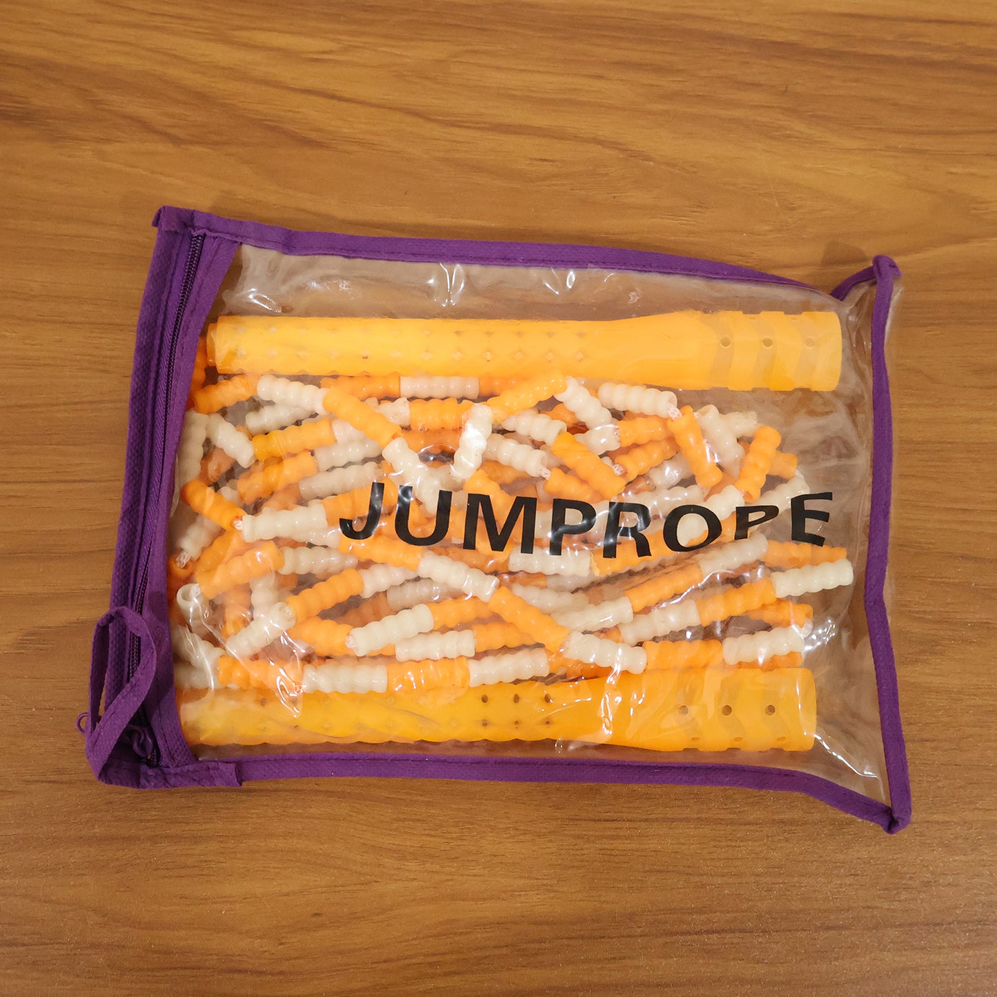 Yellow & White Beaded Skipping Jump Rope (1 Set)