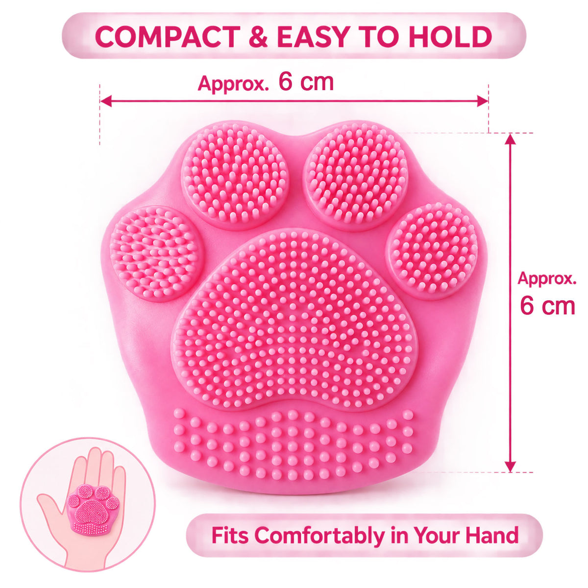 Silicone Face Scrubber, Paw Shape Finger Facial Cleansing Brush (1 Pc)