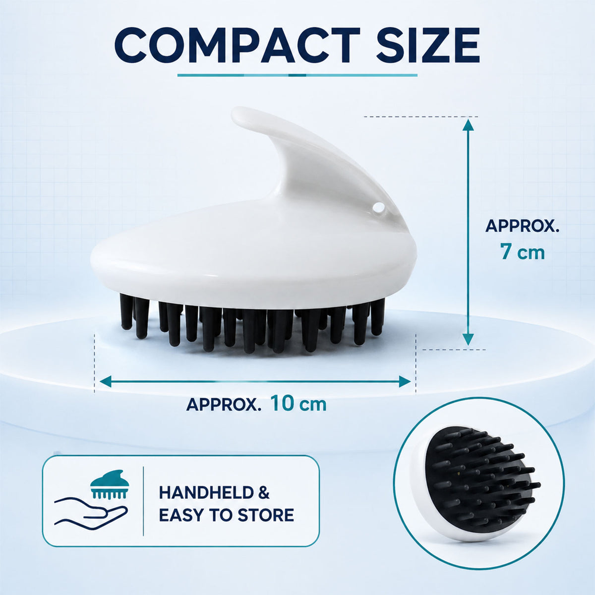 Hair Scalp Massager Brush with Soft Silicone Bristles for Shampoo Wash (1 Pc)