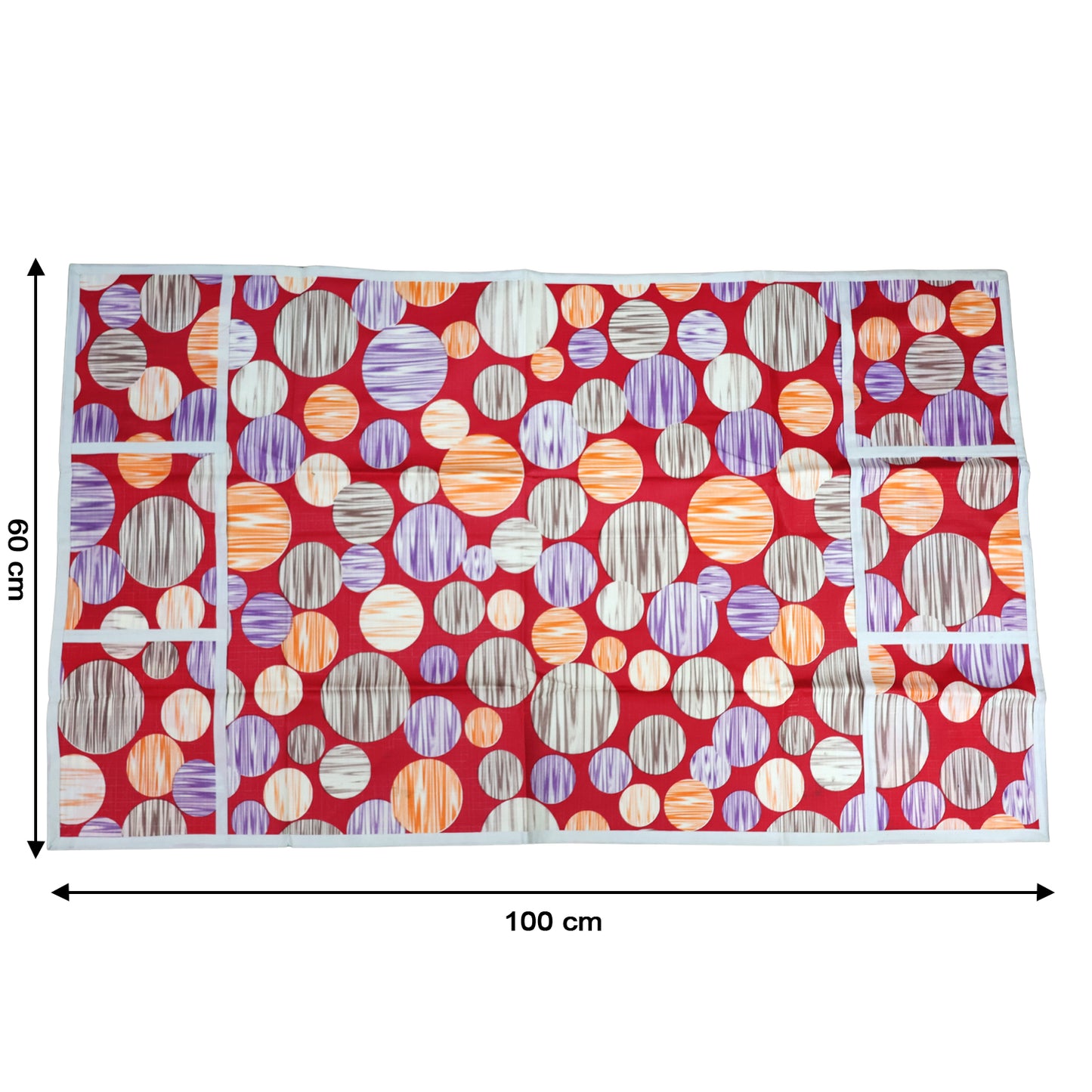 Refrigerator Top Cover with Side Pockets (100x60 Cm / 1 Pc)