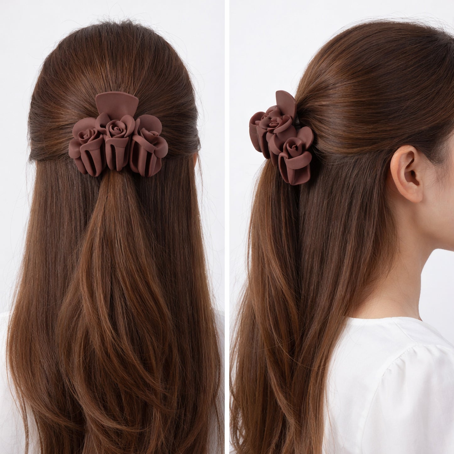 Elegant Rose-Shaped Hair Claw Clip for Women & Girls (1 Pc)