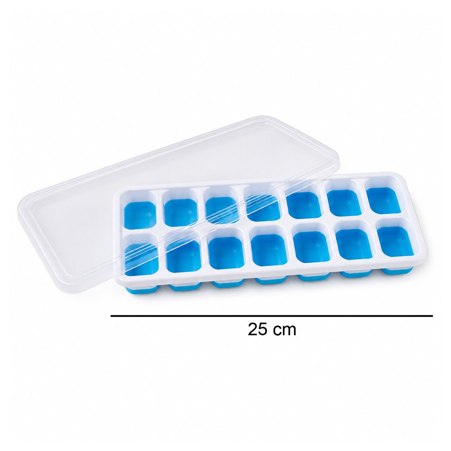Ice cube tray being handled for easy ice removal