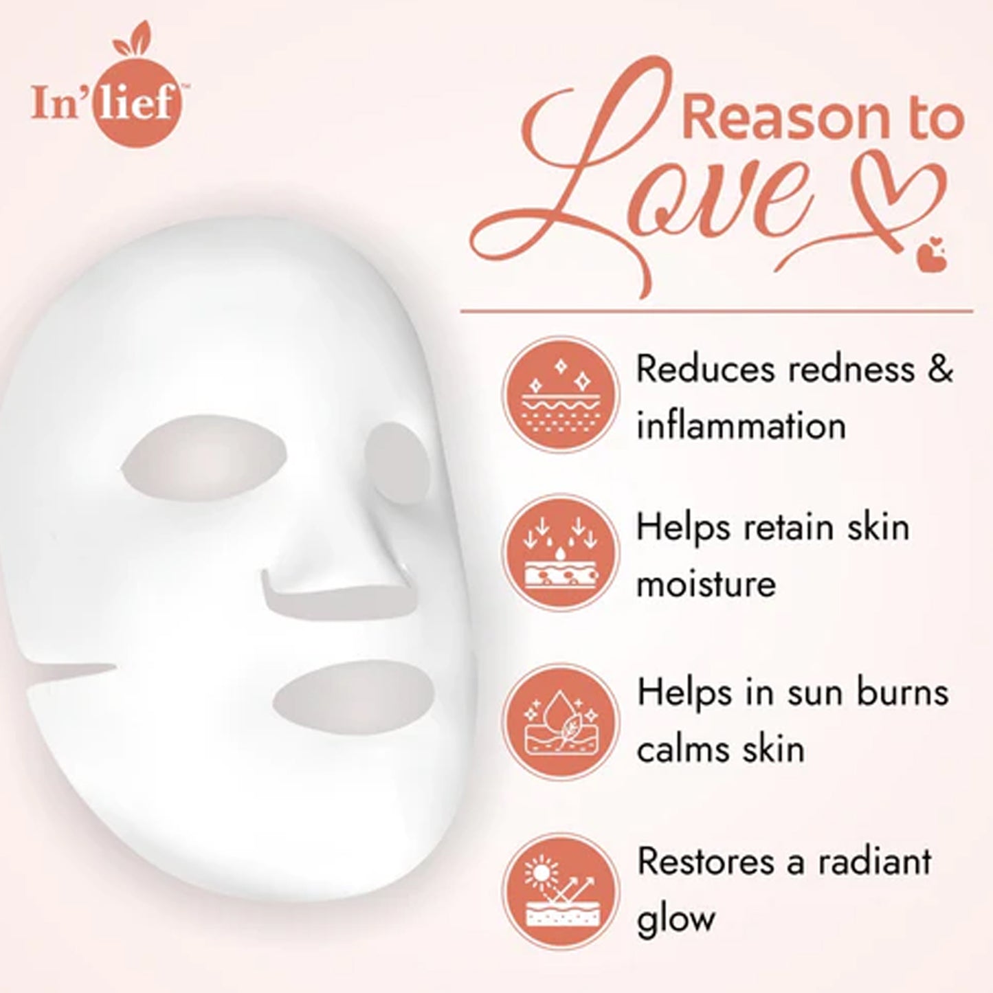 In'lief Hydrating & Brightening Sheet Face Mask (1 Pc, Assorted)
