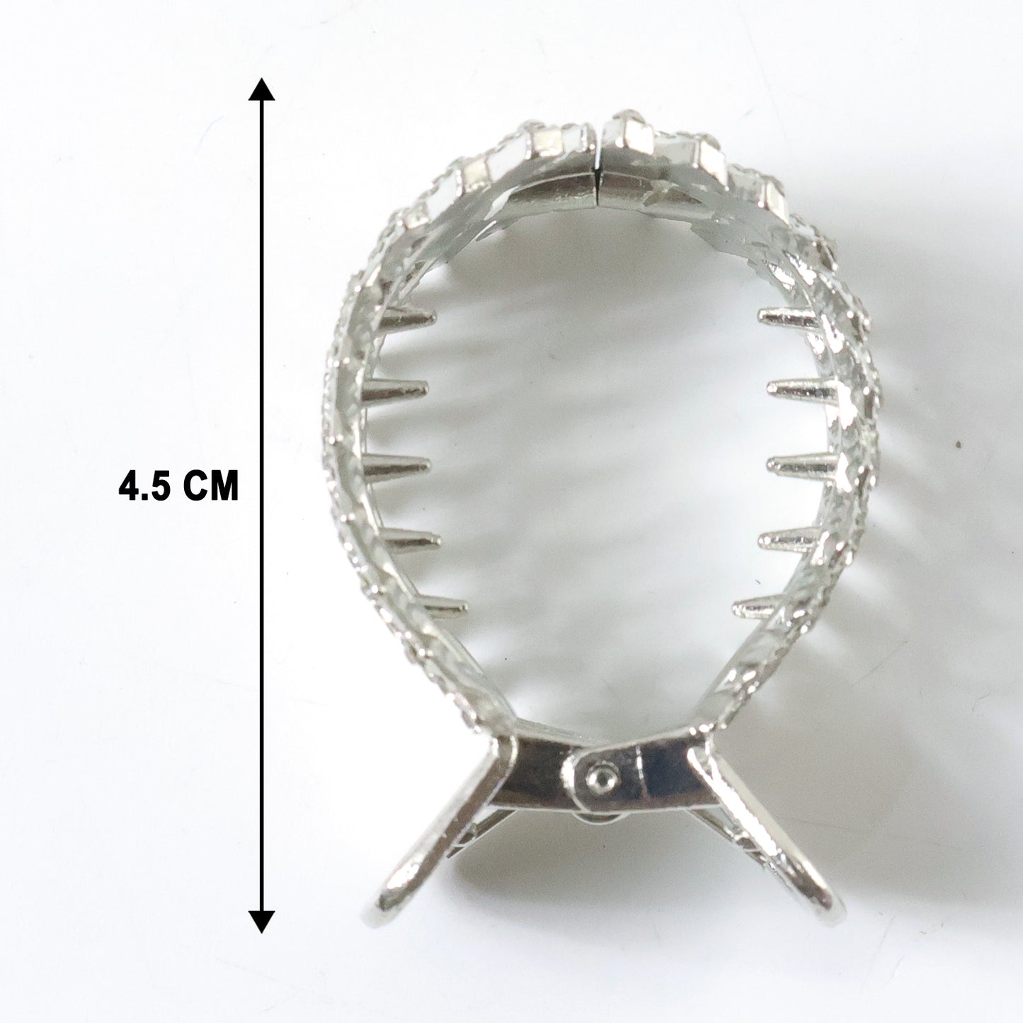 Elegant Crystal Studded Metal Hair Claw Clip (1 Pc)