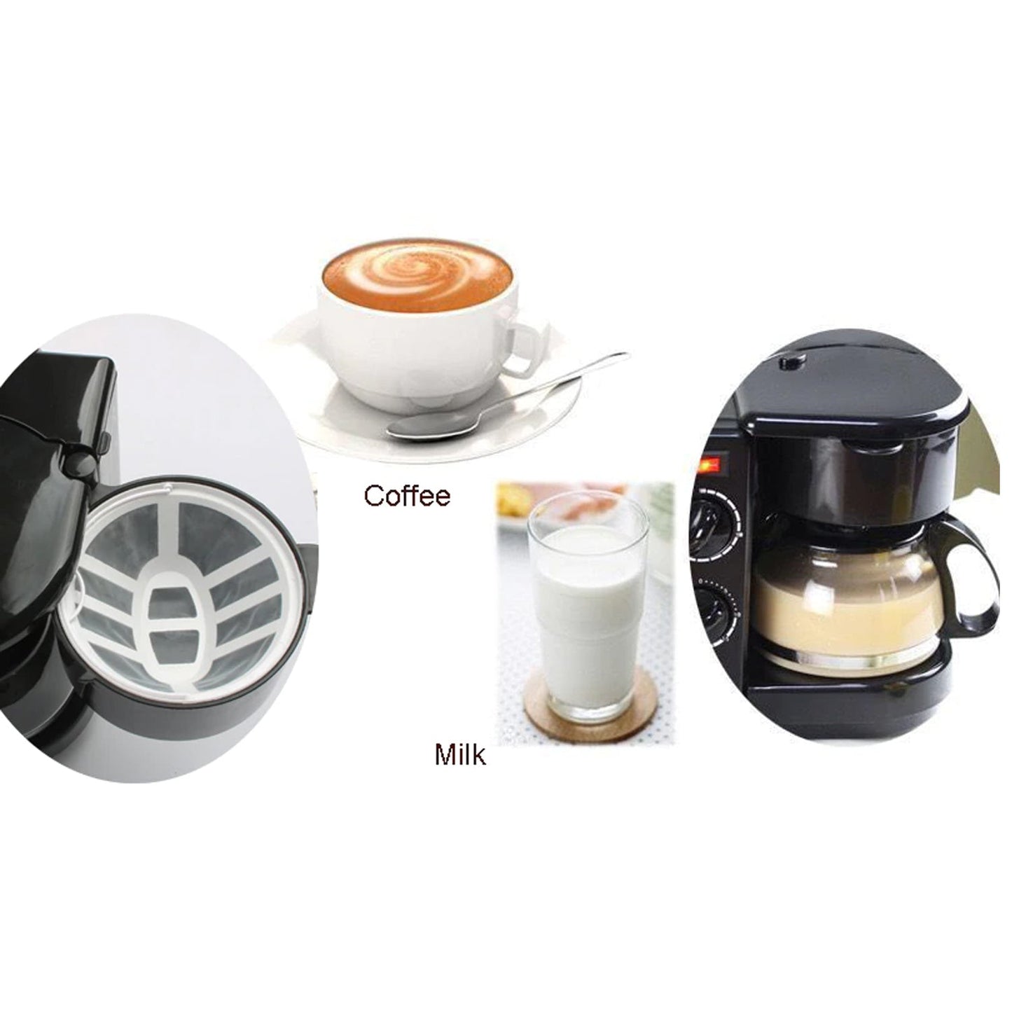 Versatile breakfast maker cooking pancakes and bacon