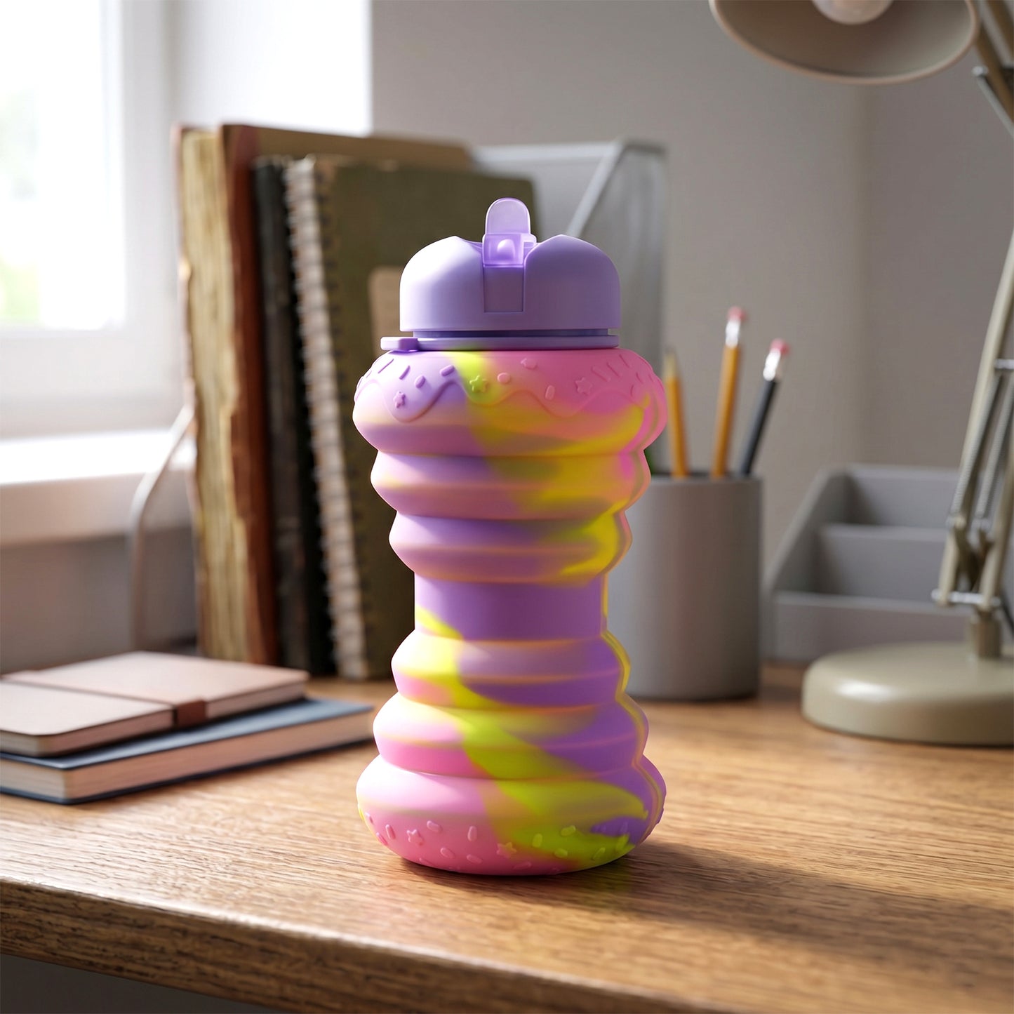 Lightweight foldable water bottle for travel